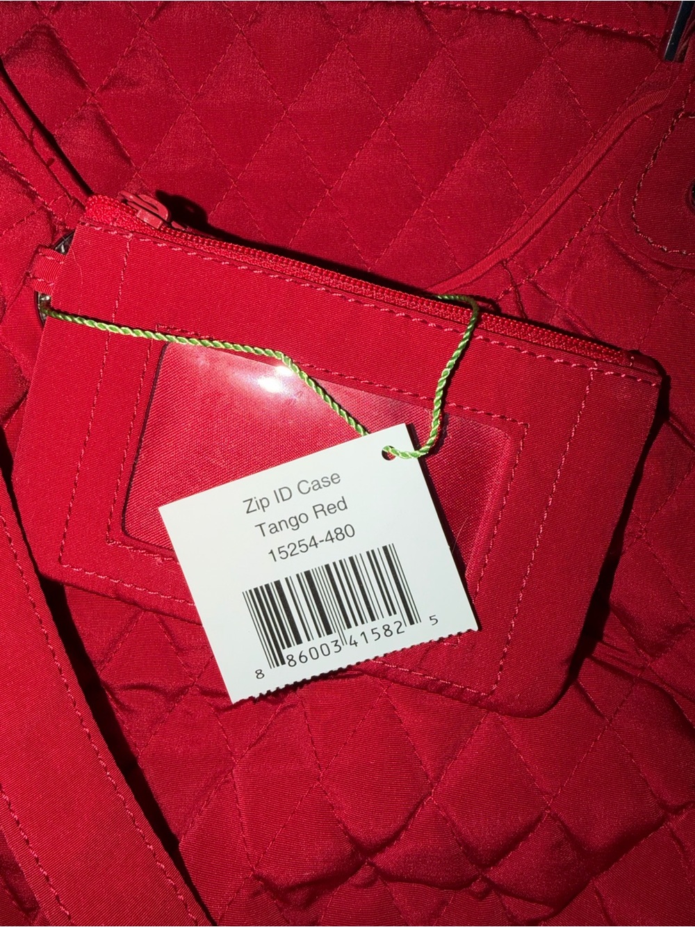Vera Bradley Tango Red Zip ID Case